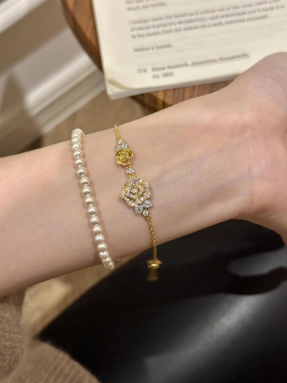 Romantic Sparkling Yellow Rose flower jewelry sets Luxury Exquisite Wedding Engagement inlay Diamond Bracelet Necklace Ring